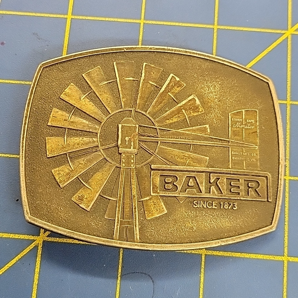 Baker Since 1873 Belt Buckle Advertising
